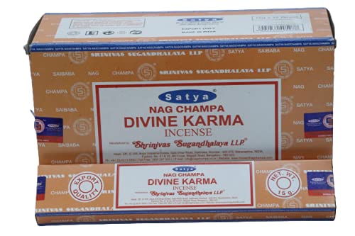 Staya Nag Champa Divine Karma Agarbatti| Traditional Handrolled Masala Incense Stick| 12 Packs of 15 gm