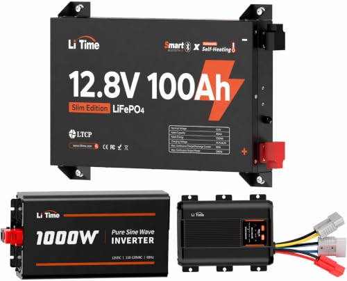 Image of Litime 1280Wh Solar Generator Kit, Slim Self-Heating LiFePO4 Battery with Bluetooth, 40A MPPT Charge Controller, 1000W Pure Sine Wave Inverter for Home Power Backup, RV Camping, Emergency Off-Grid