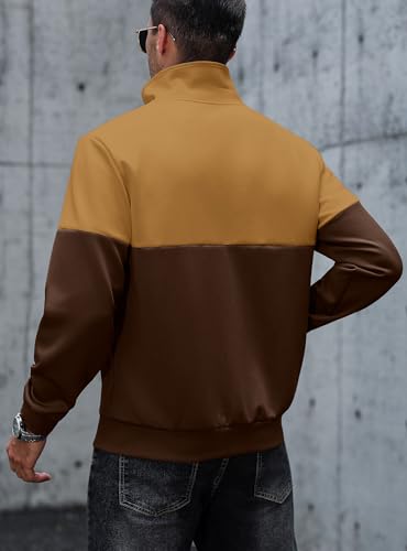 Image of HYPESTFIT Men's Retro Track Jackets, Relaxed Fit | Lightweight men's casual jacket ideal for spring & fall, running and daily athletic wear