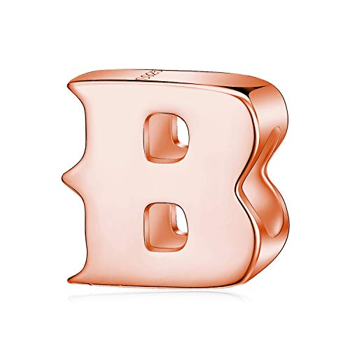Fantasticharm fits Pandora Bracelet Rotgoldene Buchstaben-Charms, massives Sterlingsilber, Initiale A-Z, Alphabet-Charm-Perlen, Roségold Sterling-Silber Silber Fantasticharm fits Pandora Bracelet Rotgoldene Buchstaben-Charms, massives Sterlingsilber, Initiale A-Z, Alphabet-Charm-Perlen, Roségold Sterling-Silber Silber