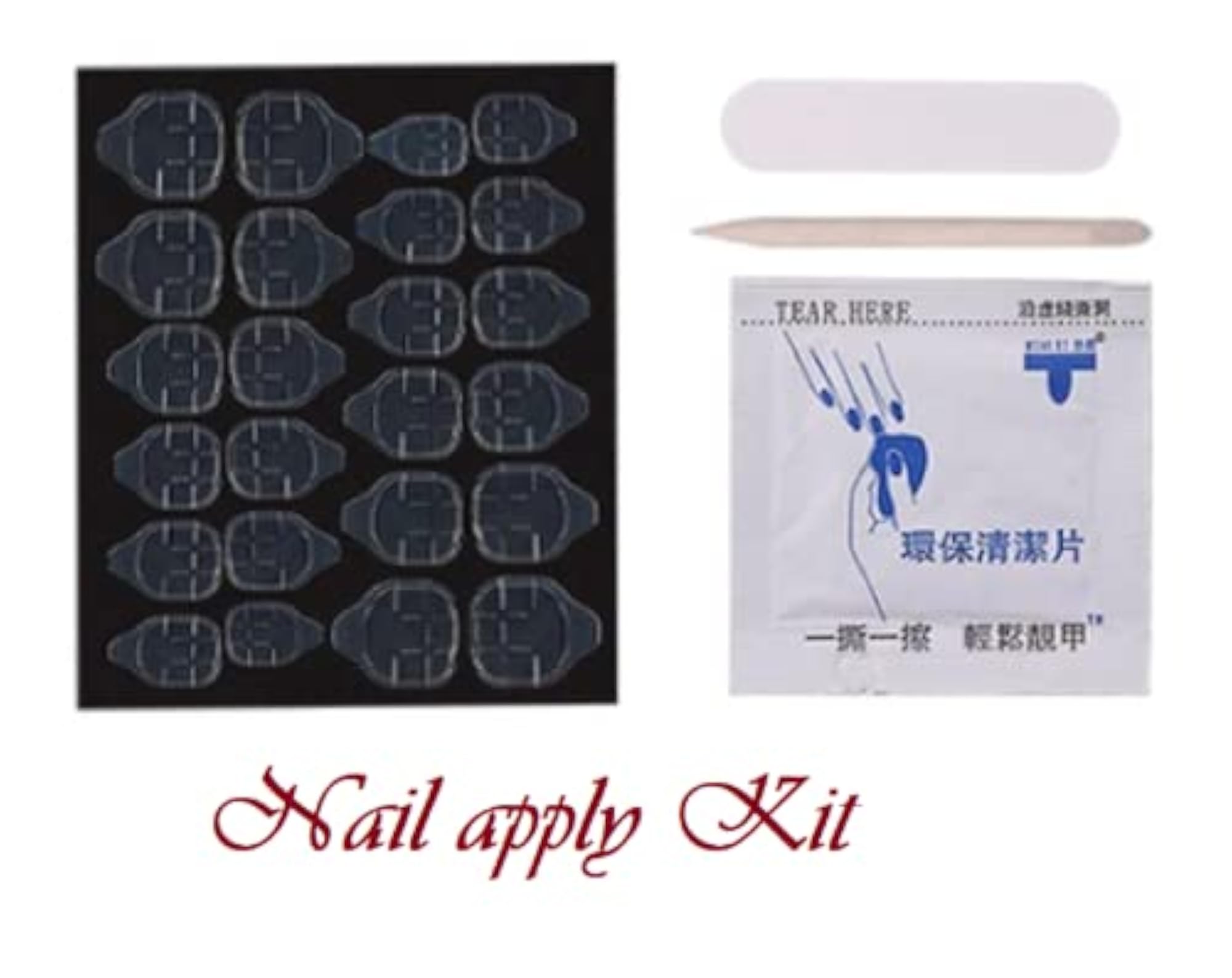 24 Pcs Sky Gradient Ombre Press On Artificial Nails Set