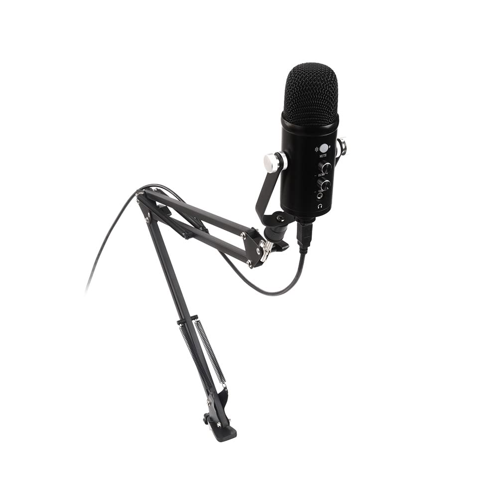 C3Tech Microfone Streaming MI-100BK Preto - Conexão USB, Microfone profissional