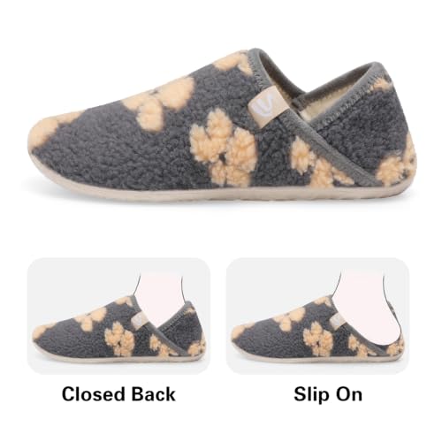 Image of Spesoul Fuzzy House Slippers for Women Men Indoor Closed Back Lightweight Cozy Faux Furry Lining Barefoot House Shoes Slipper Socks for Bedroom Home Office Yoga Outdoor Walking Shoes