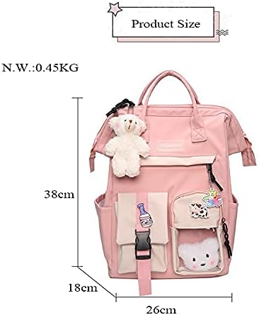 Miniatura 8 de GGOOB Kawaii Backpack with Kawaii Pin and Accessories Backpack Cute Aesthetic Backpack Cute Kawaii Backpack for School