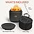 Smokeless Firepit - 18 Inch - Cast Iron - Wood Burning Fire Pits for Outside, Removable Ash Rake, Fire Poker & Fire Pit Cover - Smokeless Firepit - Wood Fire Pits for Outside, Bonfire, BBQ