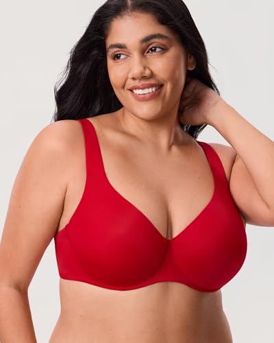 Image of DELIMIRA Minimizer Bras for Women Full Coverage Plus Size Underwire Unlined Supportive Seamless Bra
