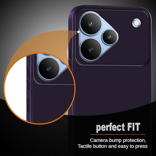 Image of Back Cover for Realme P4 5G | Full Camera Protection | Premium Liquid Silicon Case | Flexible Bumper Case for Realme P4 5G (Dark Purple)