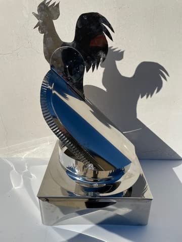 Fumaiolo Girevole comignolo Gallo Inox con Galletto (42x42cm)