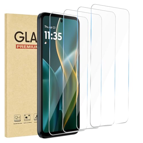 Rvciby 4 Pieces Protecteur d'Écran en Verre Trempé Moto G 5G (2025),Dureté 9H Glass,Film Protection écran,Anti Rayures,Ultra Résistant,Sans...