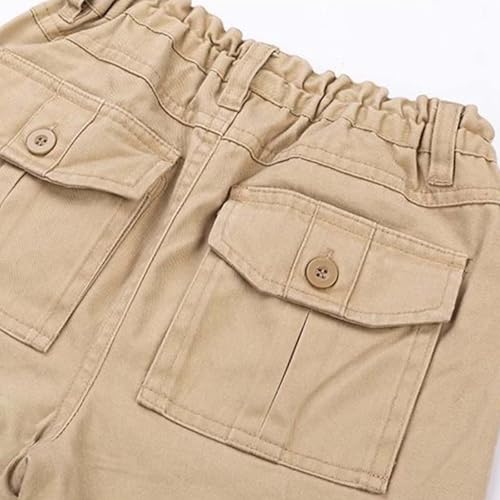 boys school uniform dress pants solid straight leg sweatpants boys girls elastic waist pull on pants with pockets