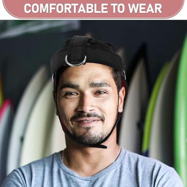 Kisangel Neck Harness Adjustable Neck Training Strap Heavy Duty Weight Lifting Strap Exerciser Strength Training Fitness Equipment