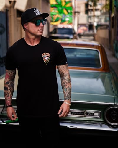 Sullen Men's Thrash Badge Series Tattoo Lifestyle Graphic Standard Short Sleeve Tee Black4