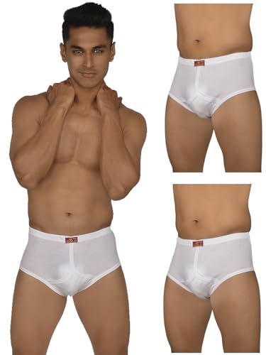 Image of VIP Gold Men Solid White Pure Cotton Briefs