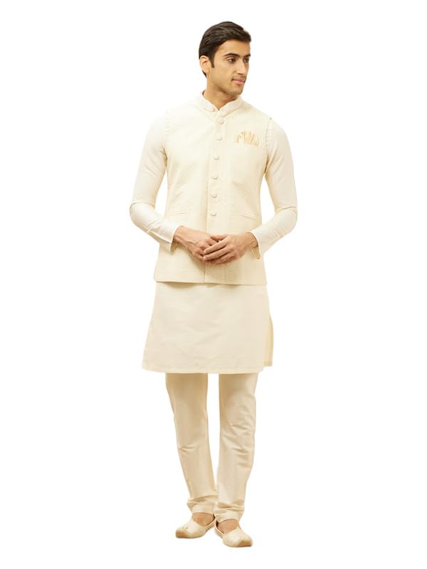 manyavar Men's Self Design Jacket (JACKET ONLY)-picture-27