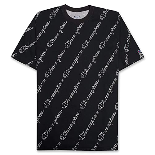 Champion Mens Big and Tall All Over Print Shirt for Men Black...