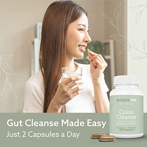 SIMPLEME Colon Cleanse Detox, Natural Constipation Relief for Adults, Fast Bloating Relief Colon Cleanser for Women & Men, 30-Day Gut Support Weight Management, 1 Day Detox Cleanse, 30 Capsules - Image 8
