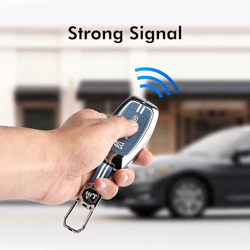 Image of SHOPOFLUX Metal Key Cover Compatible with Hyundai Verna | i20 Facelift N Line N8 Car 4 button smart key