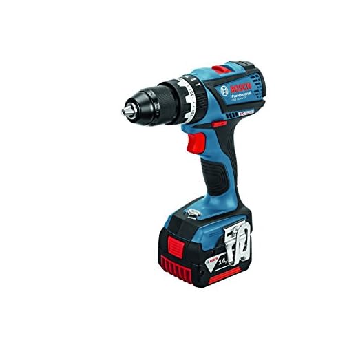 Bosch Professional 14,4V Akku Schlagbohrschrauber GSB 14,4 V-EC 2x 4,0 Ah Akku Schnellladegerät L-BOXX (14,4 Volt Max. Drehmoment: 56 Nm max. Bohrfutter: 13 mm)