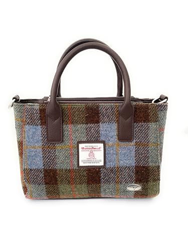Materiale: 100% Harris Tweed. Glen Appin Brora LB1228, Col15, borsa tote da donna in tweed Harris Tweed, 20 x 30 x 11 cm (altezza x larghezza x profondità)., Multicolore, 20cm H x 30cm W x 11cm D