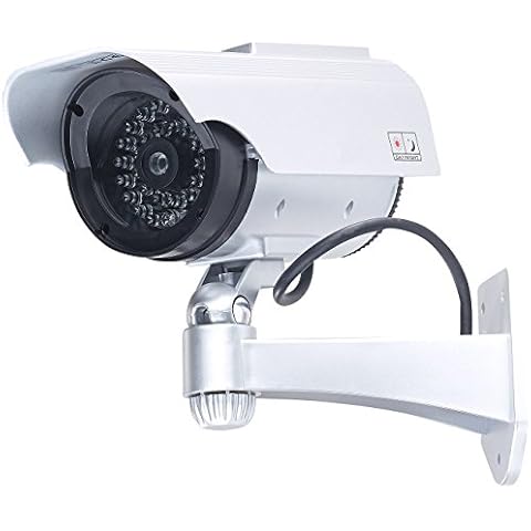 VisorTech Cámaras de vigilancia simuladas con LED de señalización, Funcionamiento Solar y con batería Cover
