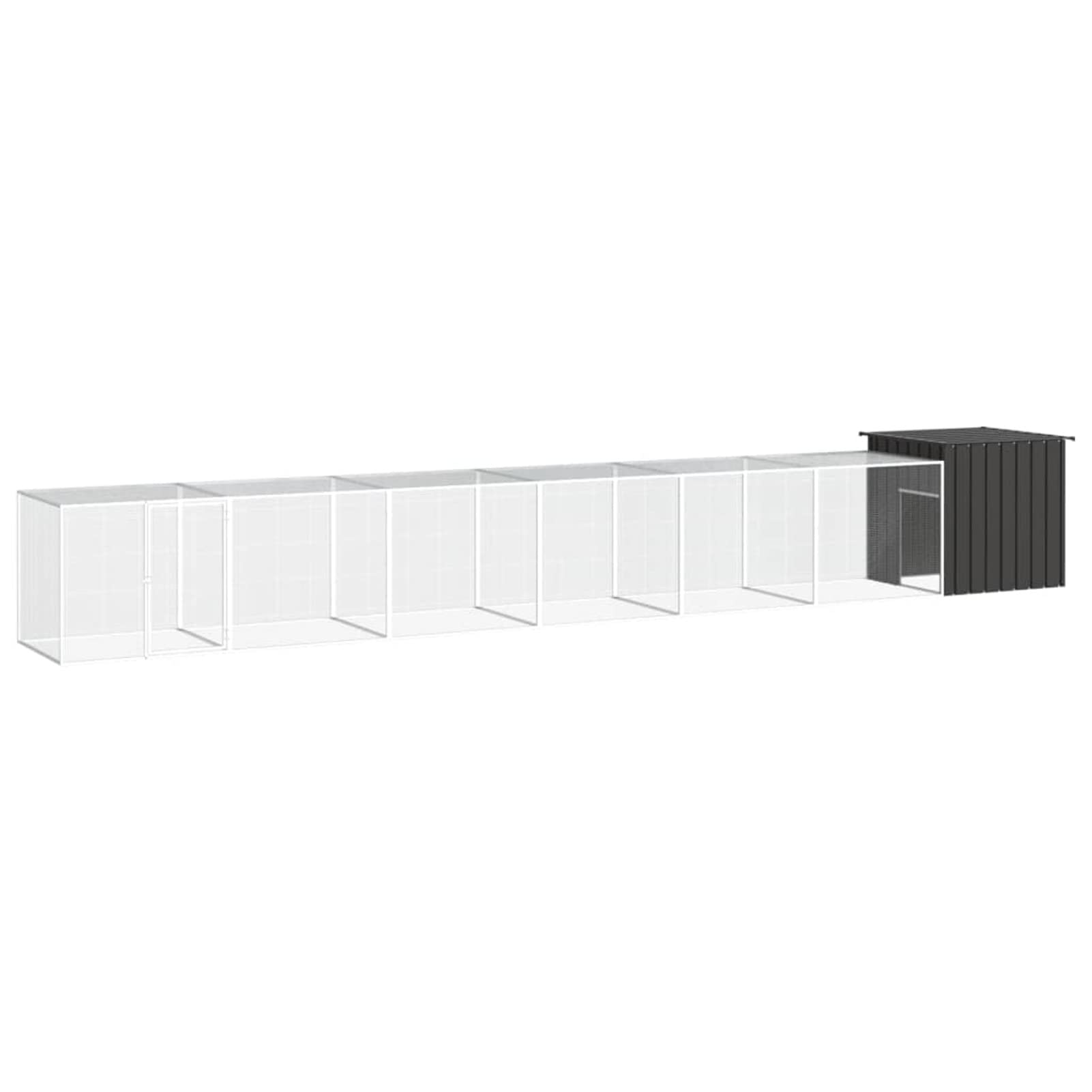 Klatka dla kur Stal ocynkowana Antracyt 700x91x100 cm, CIADAZ Klatka dla Królików, Klatka Świnki, Klatka dla chomika, Klatka dla kotów, Klatka Szynszyla, Skrzynia dla Królików - SPU:3106456