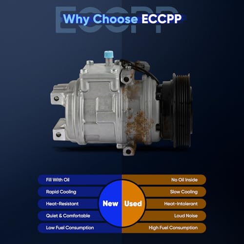 Image of ECCPP A /C Compressor with Clutch 1997-1999 Fit for Acura CL 3.0L 1998-2000 Fit for Honda Accord 3.0L AC Compressor