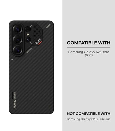 Image of Aulumu S26 Ultra Galaxy Aramid Fiber Magnetic Case | 1500D Ultra Slim Woven | Compatible with MagSafe | Passive Cooling Samsung Galaxy S26 Ultra Case