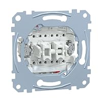 Schneider Electric Merten Doppel-Wechselschalter-Einsatz, Steckklemmen, 1-polig, 10AX, AC, 250V, IP20, Artikelnummer MEG3126-0000