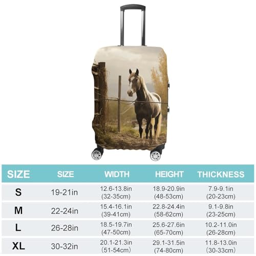 Fence Horse Luggage Covers Tsa Approved Suitcase Cover Elastic Washable Luggage Sleeve Carry on Cover Protector Anti-Scratch Suitcase Protector Fits 19-30 Inch Case(XL)2