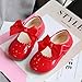 Boys Girls Leather Loafers Dress Shoes Infant Shoes Suitable for Crawling Wedding Dress Birthday Parties Any Occasion. (Red, 15-18Months)