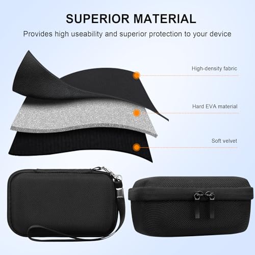 Image of Elonbo Camera Case for Canon Powershot SX740 HS / SX730 HS / SX720 HS / SX620 Digital Camera, Canon SX740 HS 4K Video Camera Carrying Case, Hard Travel Bag with Extra Mesh Pocket fits Cables, Black