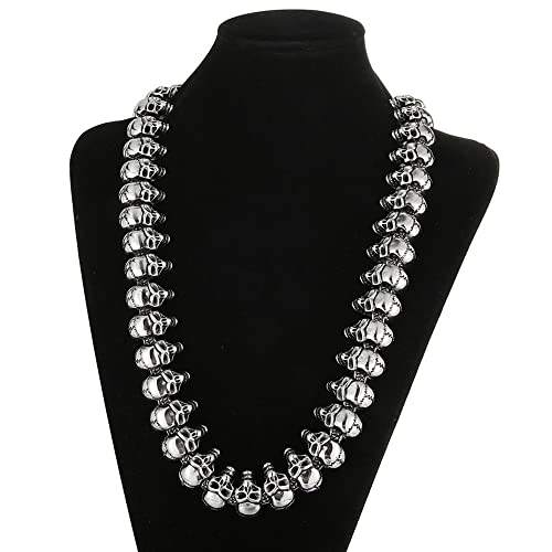 Heavy Chain 24MM Wide Cuban Skull 316L mens Stainless Steel 25.6 Inch Huge Hip Hop Necklace (Jewelry box included)