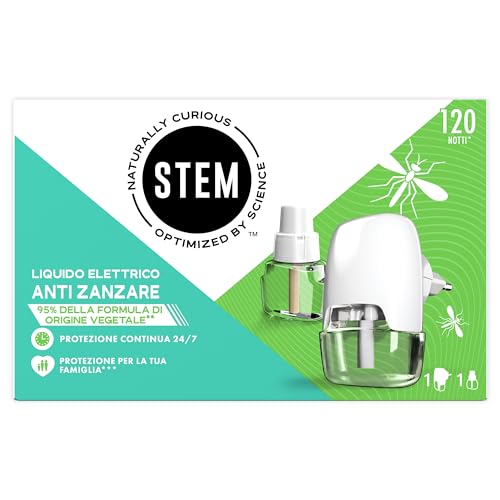 STEM Liquido Elettrico Antizanzare, 95% Formula di Origine...