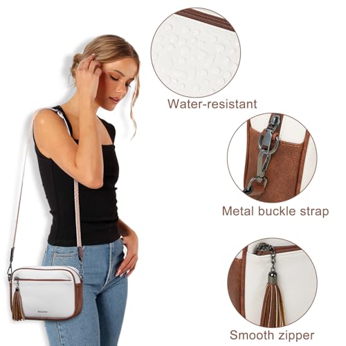 Image of Bluome Small Crossbody Purse for Women, Multi Pocket Travel Purses Crossbody Bag Shoulder Handbags with Adjustable Strap