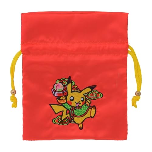 Amazon.co.jp: ポケモンセンターオリジナル サテン巾着 ピカチュウ飯店