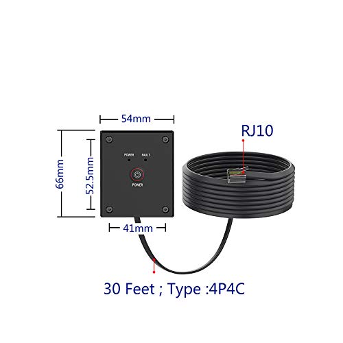 GIANDEL Power Inverter Remote On/Off Switch with 30 Ft Cable Push Button Mountable Remote Switch