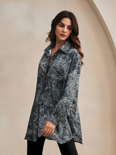 Image of Leriya Fashion Tops for Woman | Casual Top for Women Stylish Western Outfit | Collared Button Shirt for Women Oversized | Girls Professional Shirt for Office and Daily Outfit