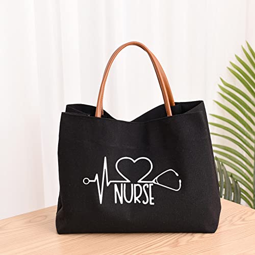 Nurse Tote Bag Nurse Gifts RN Nursing Bag for Work, Shopping, Beach, Travel - Image 5