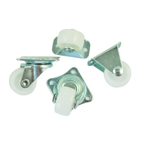 Preisvergleich Produktbild Tuneway Lenkrollen-Set, Kunststoff, 2,5 cm, rechteckig, 4 Stück