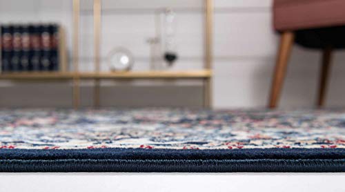 Tapete decorativo rectangular 245x305 cm azul y beige miniatura 4