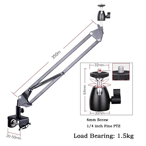 Soporte extensible para proyector con sección simple y brazo en voladizo compatible universal para escritorio, apto para hogar y oficina miniatura 2