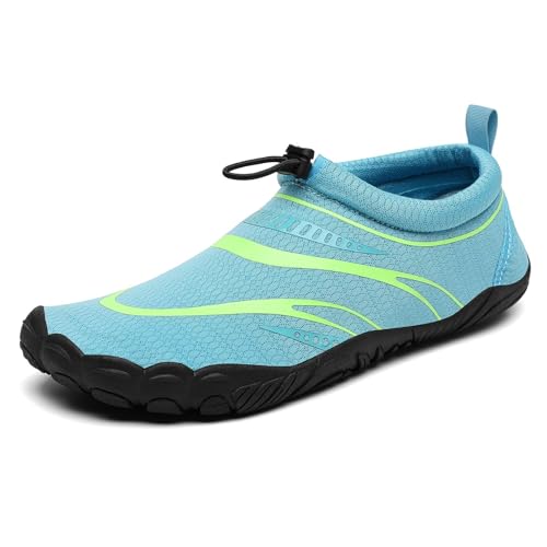 Mishansha Chaussure Aquatique Homme Femme Chaussures d'eau Respirant Antidérapant Chausson de Plage pour Mer Piscine Riviere Natation Canyoning Voile, Bleu...