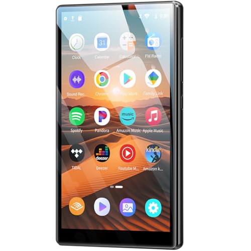 Reproductor MP3 con Bluetooth y WiFi, 96GB MP3 Reproductor con Spotify Kids, Reproductor MP4 Digital Oilsky de 4,7' 1080P, Reproductor de Música en Línea Android 13.0 con APPs