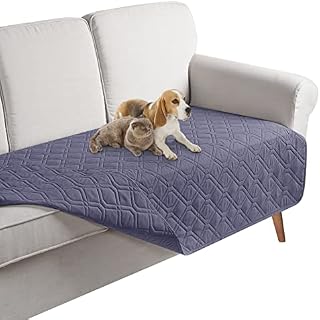 TAOCOCO Reversible Waterproof Sofa Cover: Sofa Bed Cover, Waterproof Furniture Protector Couch Cover, Sofa Slipcovers, Dog Sofa Bed(Pale Grey, 107 * 132CM)