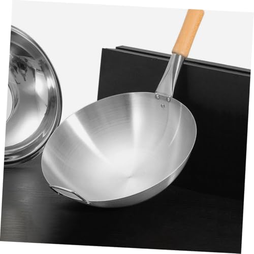 Wok para cocinar reusable con asa de metal miniatura 4