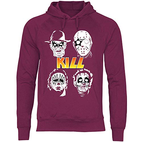 wowshirt Sudadera con Capucha Asesino en Serie Halloween Horror Jason Michael Myers para Hombre, Tamaño:XL, Color:Burgundy