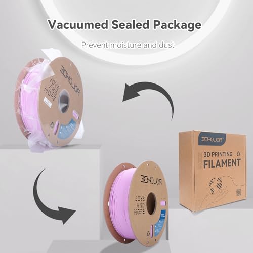 Image of 3DHoJor PLA Pro (Plus) Filament 1.75mm, 3D Printer Filament, Cardboard Spool 3D Printing Filament, Dimensional Accuracy + /- 0.03 mm, Lilac, 1kg