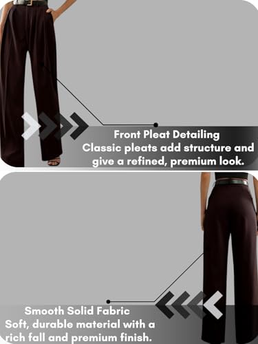 Image of GRECIILOOKS Trousers for Woman | Womens High Rise High Waist Flared Korean Style | Formal Pant for Women Office Wear| Track Pants for Womans Elegant for College & Events (Available in Plus Size)