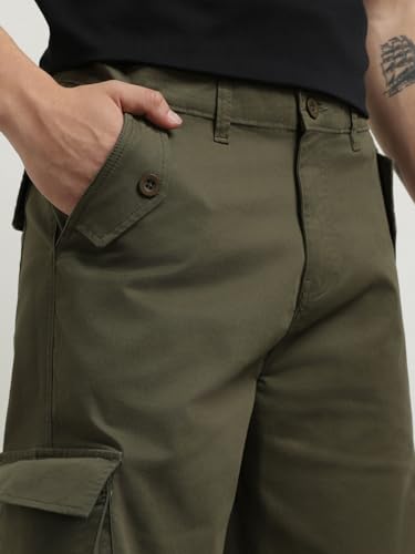 Image of Nobero Oversized Cargo Pants for Men | Oversized Fit | Multiple Cargo Pockets | Elasticated Waist | Casual & Utility Wear