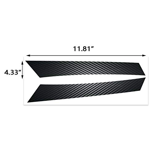 Xotic Tech Front Side Fender Vent Overlays Vinyl Decal,Fender Air Flow Vent Outlet Sticker Trim Compatible with Subaru WRX STI 2015-2021 (Carbon Fiber Pattern)